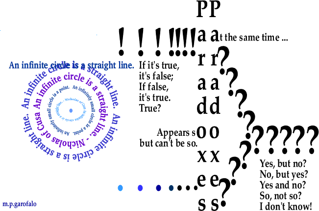 Infinite Circles.   A concrete poem by Michael P. Garofalo.   